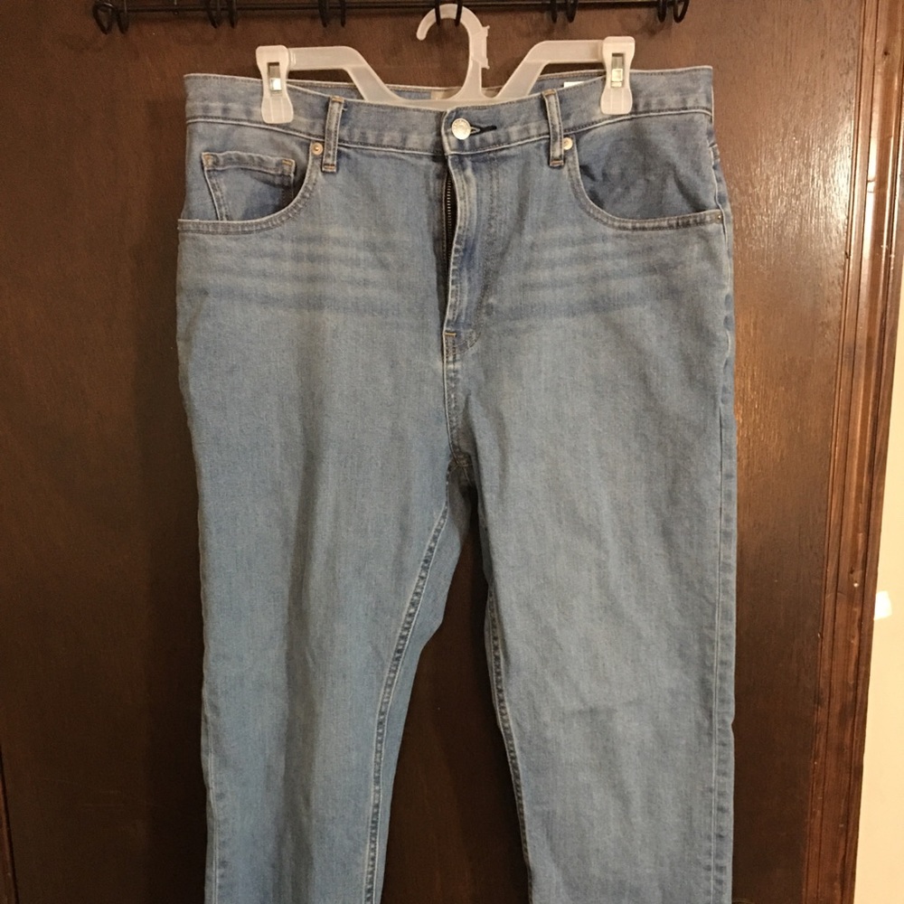 Everlane high rise light wash jeans